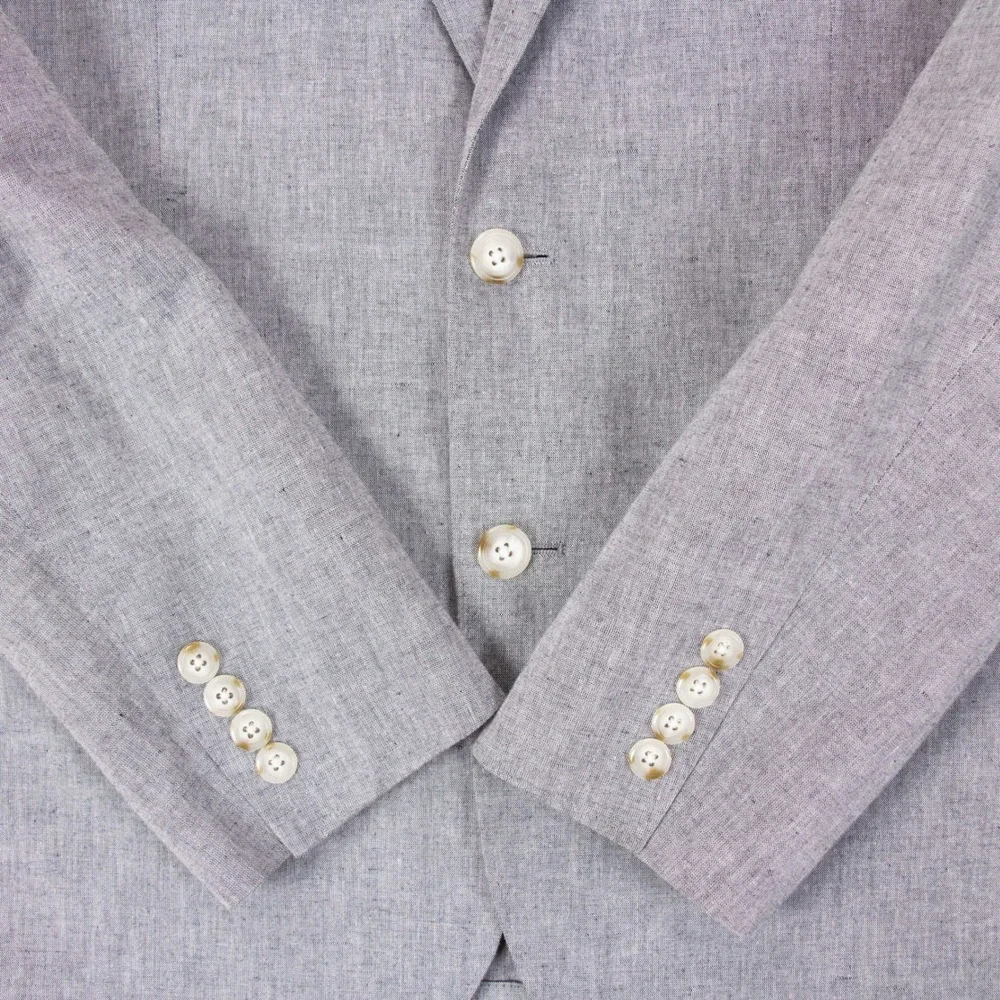 J Crew Ludlow Men 40R Slim Gray Linen Blnd Unstructured Blazer Sport Coat Jacket